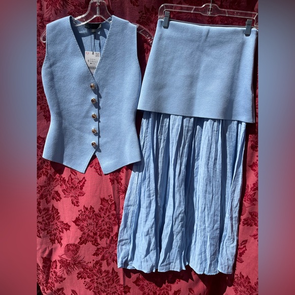 Zara Sky Blue Maxi Skirt *skirt only - Picture 2 of 6